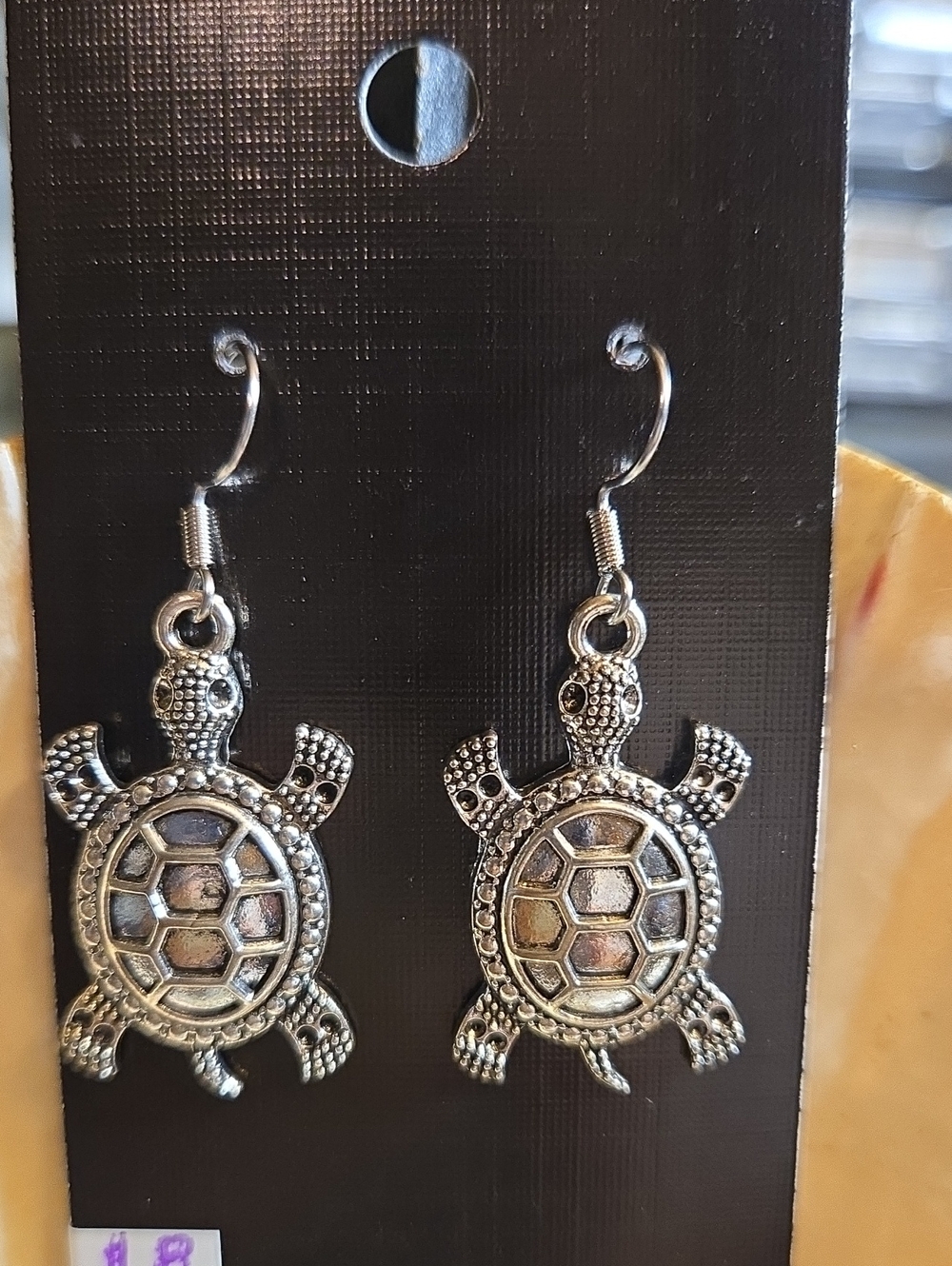 Silver Turtle Drop Earrings - Women Jewelry